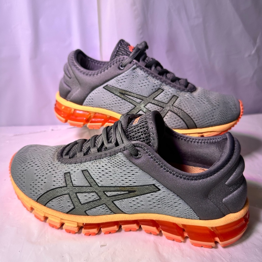 ASICS Men's Athletic Shoes in Gray and Orange